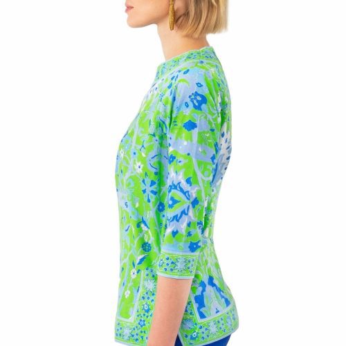 mc split neck tunic green side c