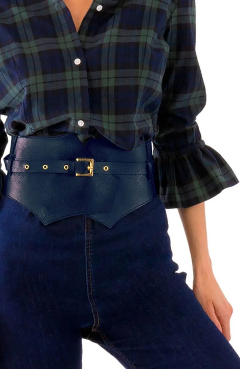 Adjustable Corset Belt Navy