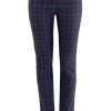 GripeLess Pull on Pants - Tattersall - Final Sale Navy