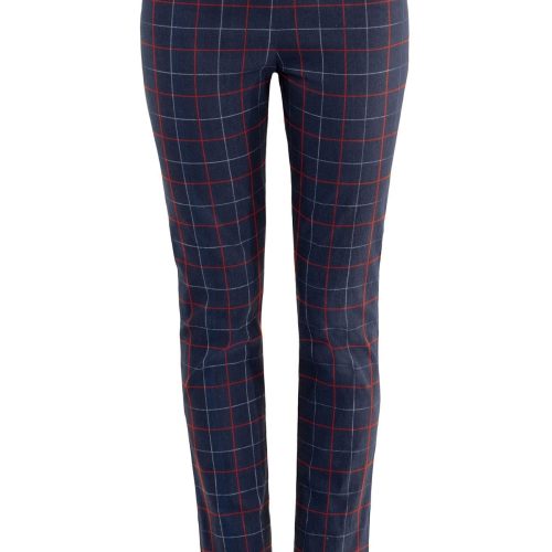 GripeLess Pull on Pants - Tattersall - Final Sale Navy