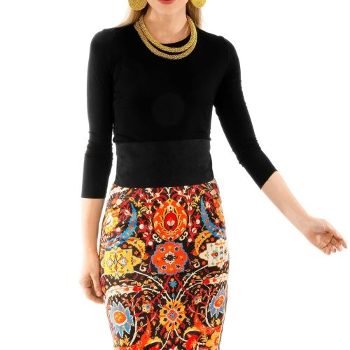 pencil skirt magic carpet black