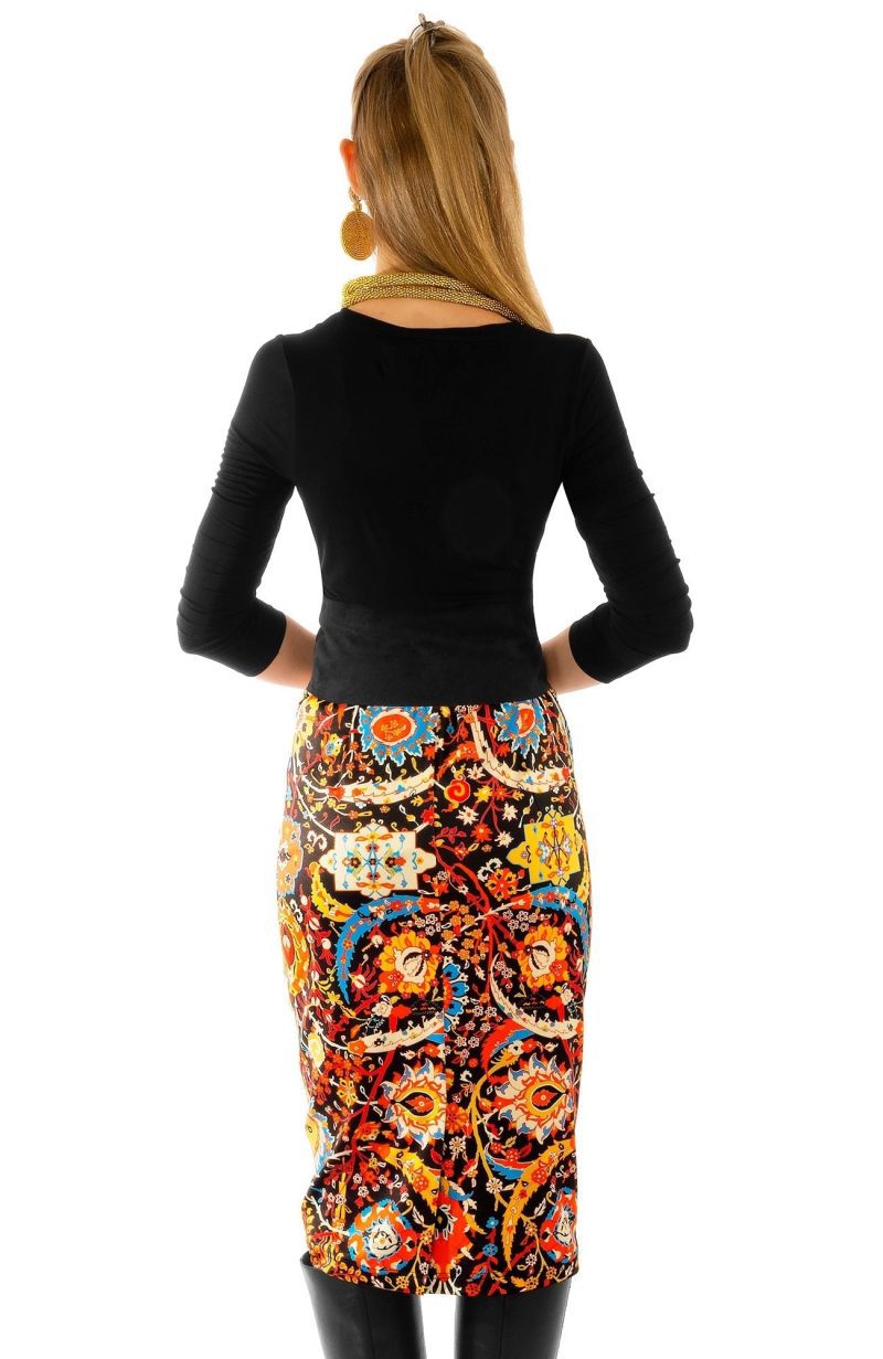 pencil skirt magic carpet black 2