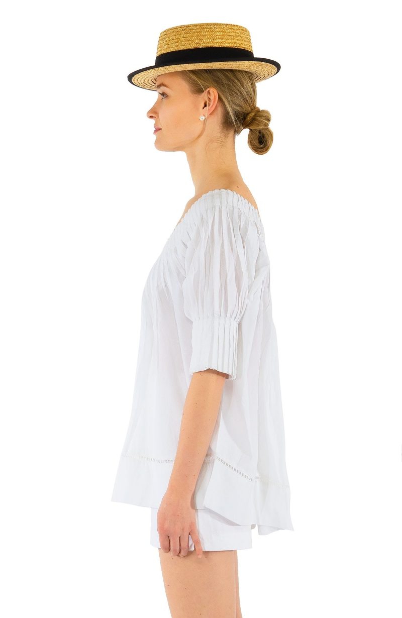 pleated beauty top side