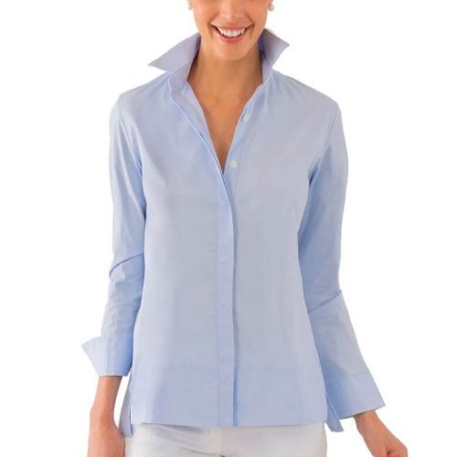 9-5 Cotton Poplin Shirt Periwinkle