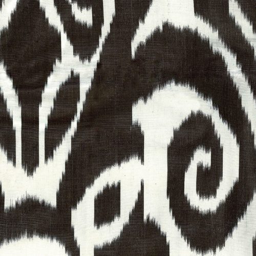 silk ikat black fabric