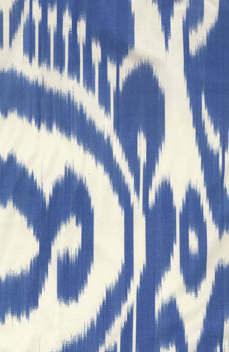 silk ikat blue fabric update