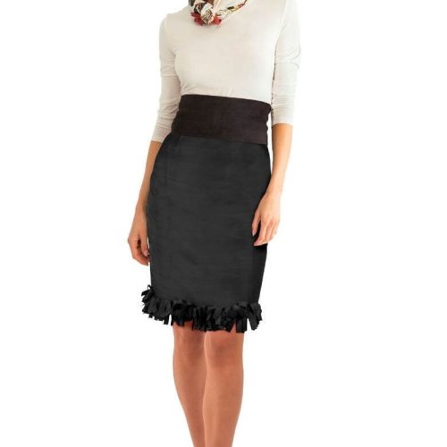 Silk Confetti Fringe Skirt