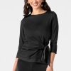 Cinch & Tie Top - Solid Black