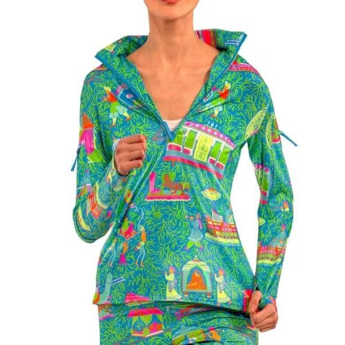 Half-Zip Pullover - Palanquin Party Turquoise