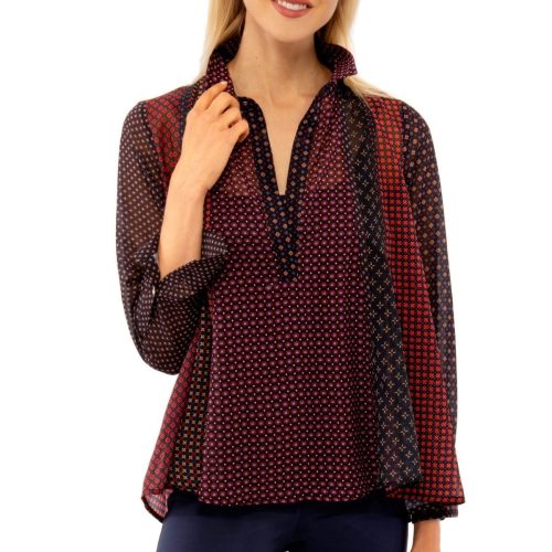 Seamed Top - Foulardio - Final Sale Red