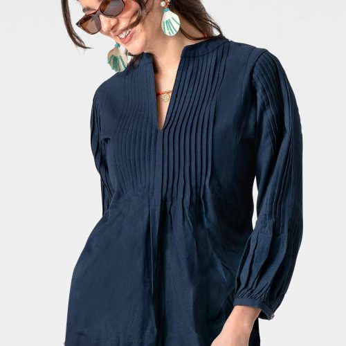 Nip Tuck Tunic - Solid Navy