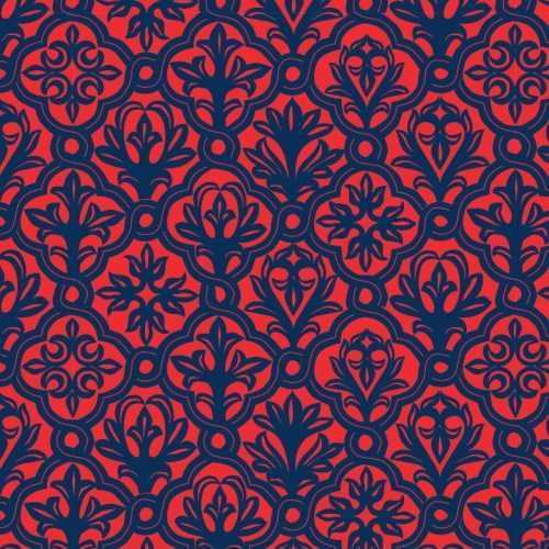 wall of secrets swatch red navy