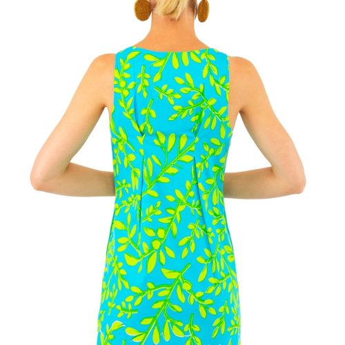 weed wacker turq dress back crop