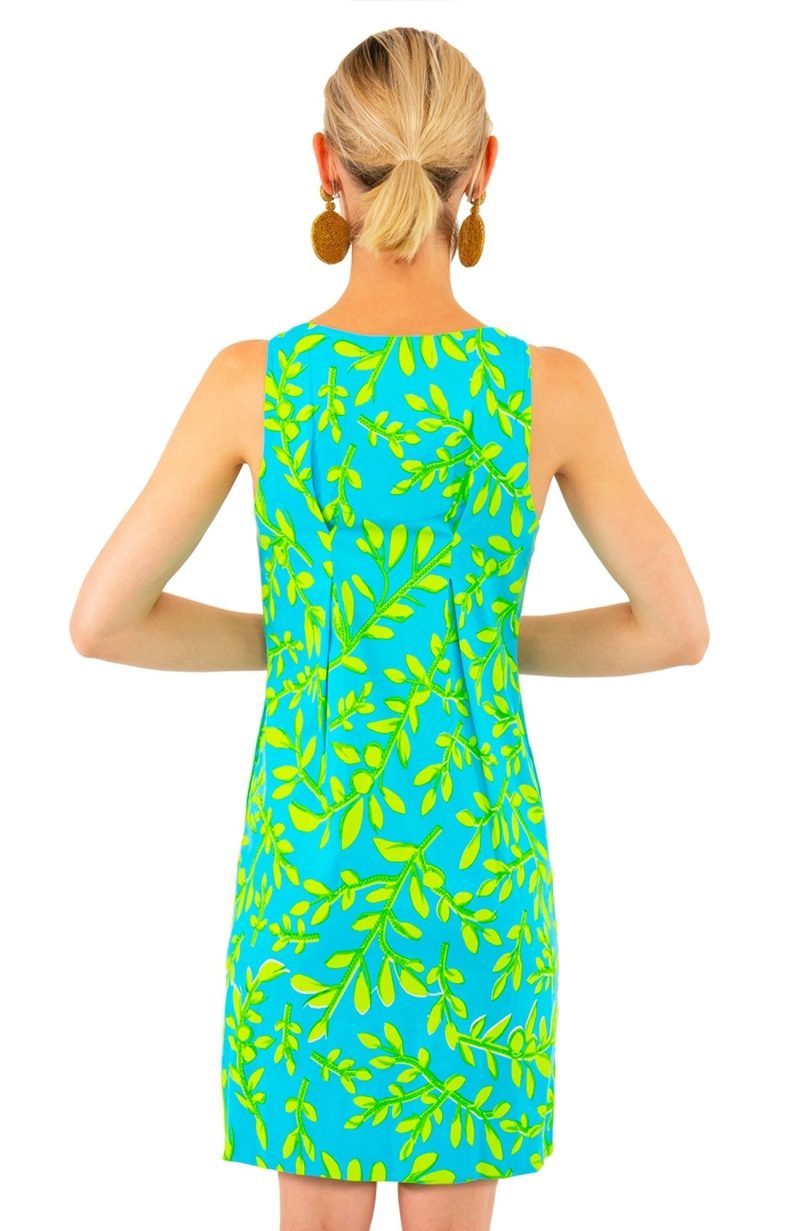 weed wacker turq dress back crop