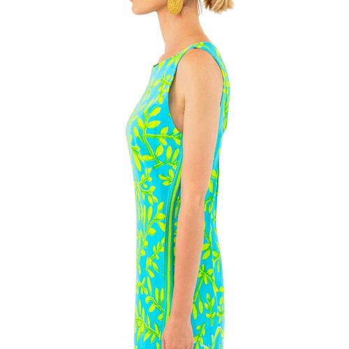 weed wacker turq dress side crop