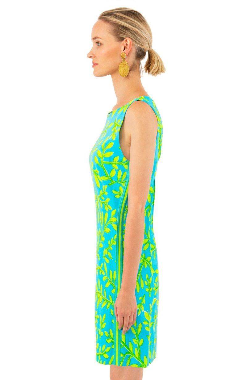 weed wacker turq dress side crop